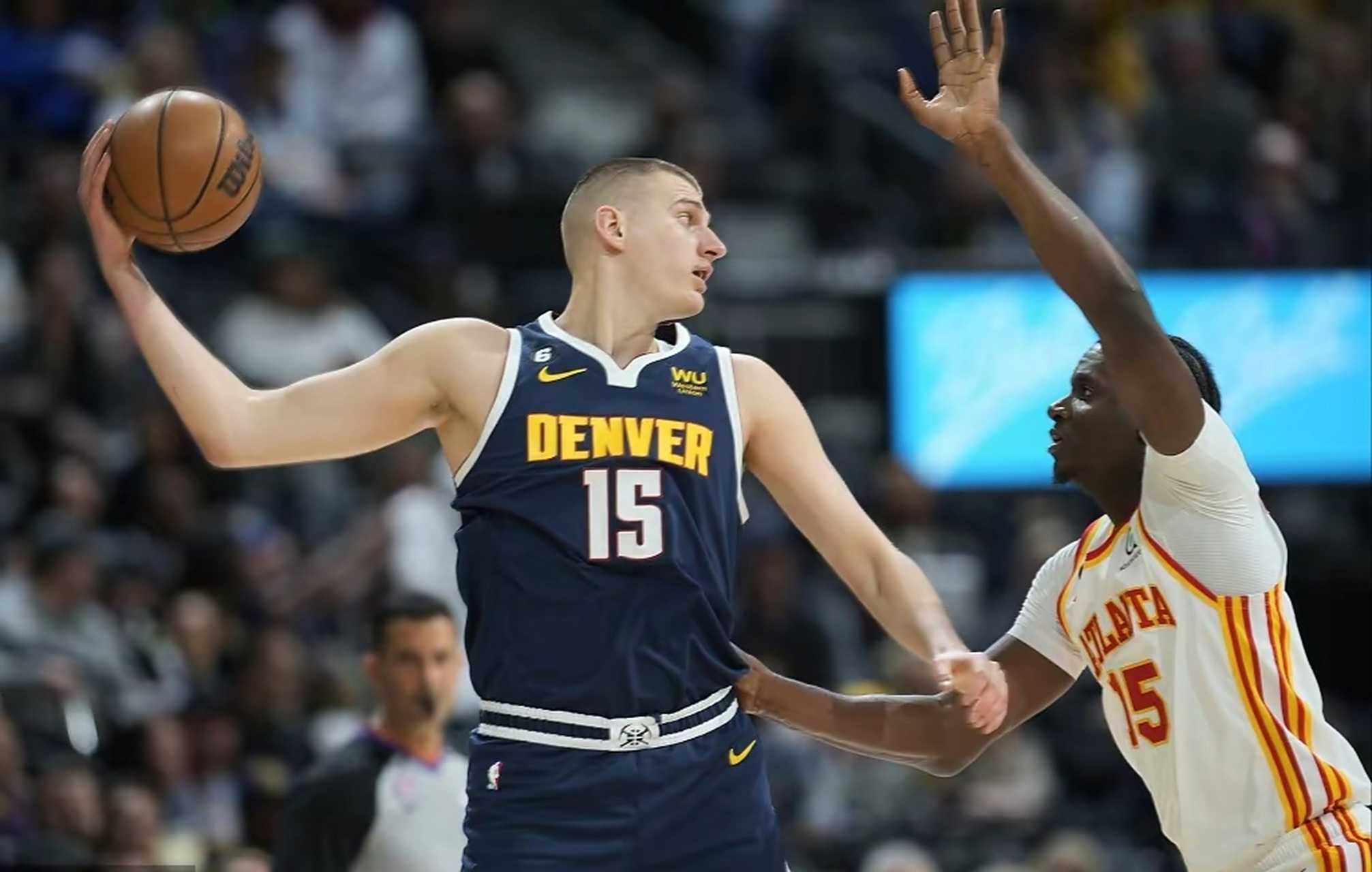 老鹰迎战掘金力挫对手取得开门红